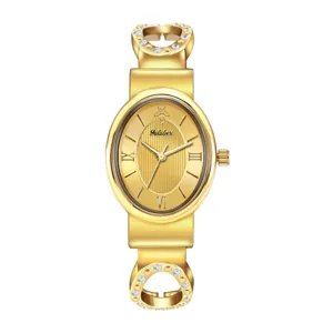 Yalalusi women luxury fashion bracelet watch minimalist gold quartz watch for ladies