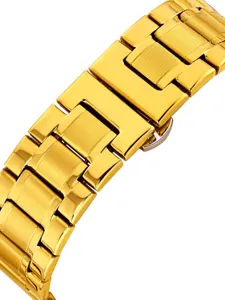 Goldenes Metalluhrarmband Ersatz Edelstahl Luxus Gliederarmband klassisches Uhrenarmband