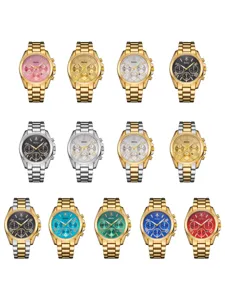 Montre quartz mode femme Yalalusi avec cadrans chronographe, bracelet métal et divers coloris.