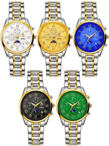 Yalalusi Luxus Herren Quarzuhr Zweifarbig Multifunktion Business Freizeituhr Armbanduhr