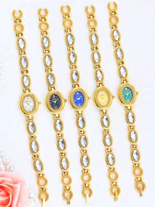 Yalalusi women luxury chain watch vintage crystal quartz wristwatch fashion elegant timepiece