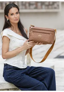 Sac bandoulière en toile style coréen pour femmes, grande capacité, sac cabas décontracté.