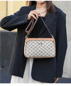 Stylish women's casual crossbody bag lightweight multi-compartment shoulder handbag.