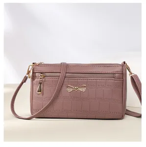 Borsa a tracolla da donna motivo coccodrillo elegante borsa a spalla dettagli