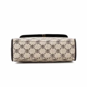 Vintage monogram crossbody bag bottom view classic patterned shoulder bag retro style