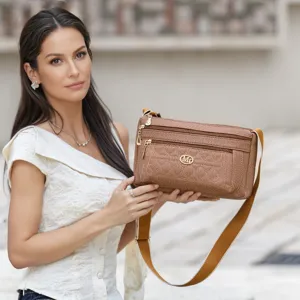 Sac à bandoulière en toile multi-poches pour femme, grand cabas décontracté, vue principale