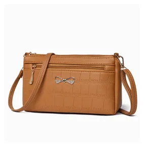Elegante borsa a tracolla da donna con stampa coccodrillo, borsa multifunzione per tutti i giorni.