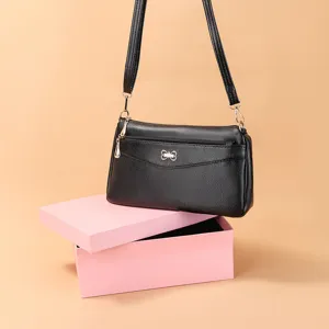 Women PU Leather Crossbody Bag Fashion Casual Solid Color Small Square Bag Elegant Shoulder Bag Daily Handbag