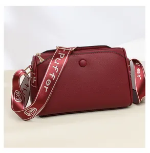 Women crossbody shoulder bag large capacity casual leather handbag with strap for daily use