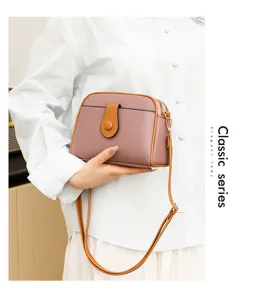 Stylish womens crossbody bag PU leather shoulder bag casual elegant ladies handbag