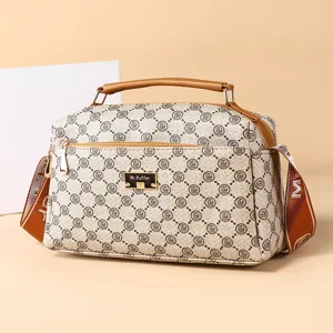 Femmes Mode Sac Bandoulière Grande Capacité Cuir PU Sac Crossbody Vintage Impression Lettres Décontracté Quotidien Sac à Main