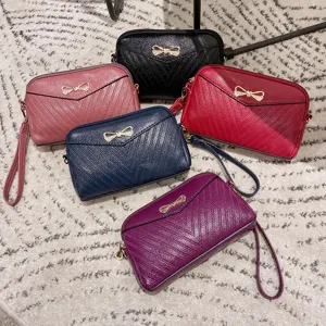Stylish women small crossbody bag multi-color mini shoulder clutch purse for daily use.