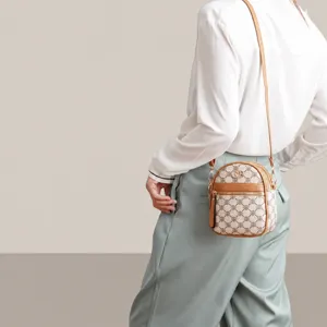 Women's Monogram Phone Bag Small Crossbody Shoulder Bag Casual Daily Handbag
