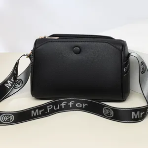 Large Capacity Women Crossbody Bag PU Leather Multi Zipper Shoulder Bag Casual Business Commuting Handbag Tote