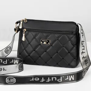 Femme Mode Cuir PU Sac d'Épaule Sac Matelassé Grande Capacité Sac Géométrique Sac à Main à Chaîne