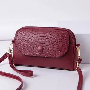 Sac Bandoulière Mini en Cuir PU pour Femmes Sac Coquillage Imprimé Serpent Mode Décontracté Sac Téléphone