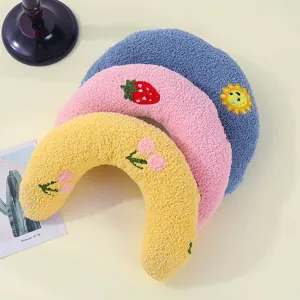 Joli coussin en peluche pour animaux de compagnie en forme de U protection du cou souple jouet