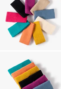 Fascia per capelli sportiva in maglia colorata per yoga corsa autunno inverno accessori caldi