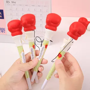 Bolígrafo de gel catapulta con guante de boxeo divertido para descompresión creativa y papelería.