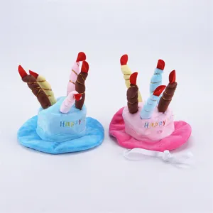 Chapeau d'Anniversaire pour Animal de Compagnie Mignon Chien Chat Coiffure Fête d'Anniversaire Costume Accessoire Drôle pour Petits Chiens Chats