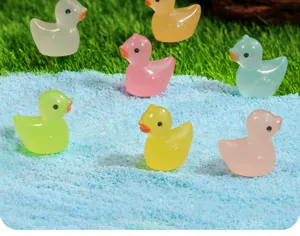 Lichtgevende hars eendjes miniaturen decoratie micro landschap DIY accessoires leuk