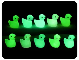 Luminous hars eend beeldje gloeiende miniatuur landschap ornament creatieve tuindecor