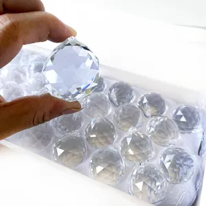 Crystal glass faceted pendant for lighting curtain home decor DIY hanging ornament clear