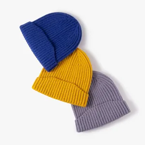 Autumn winter warm women knitted beanie hat, stylish cashmere wool thick solid color cold proof cap.