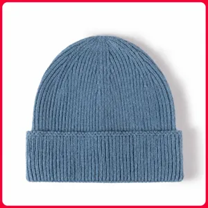 Winter Warm Knit Hat For Women Men Casual Solid Color Ribbed Roll-up Beanie Cold Weather Outdoor Ski Cap Fashion Headwear