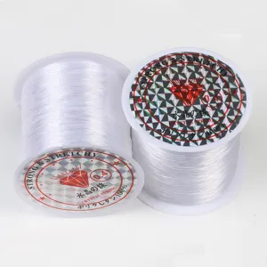 Transparent elastic beading string 0.4mm crystal cord for DIY jewelry making crafts.