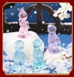 Ancient style crystal beauty figurine toys, cute resin toys for girls, desktop decors.