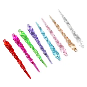 Acrylic crystal transparent Christmas tree icicle pendant twisted ice strip decoration