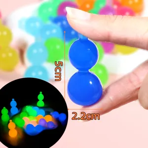 Glow in the Dark Gourd Figurine Resin Stress Relief Toy Hand Play Fidget Gadget Cute Desktop Ornament