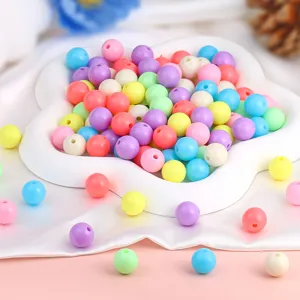 Perle fai-da-te in acrilico color macaron per la creazione di bracciali e collane fatti a mano