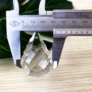 K9 glass crystal teardrop pendant chandelier hanging decoration jewelry piece 30-32mm width