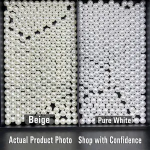 High Gloss ABS Imitation Pearl Loose Beads Round Straight Hole DIY Handmade Jewelry Accessories Clothing Apparels