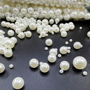 ABS imitation pearl loose beads for DIY handmade jewelry accessories and clothing decoration craft.
