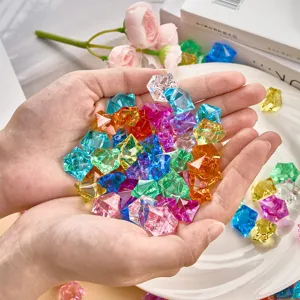 Colorful acrylic ice rocks fake crushed ice stones for fish tank vase DIY crafts decor