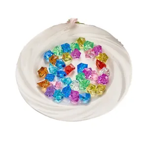 Colorful fake crushed ice acrylic crystals for DIY fish tank vase filler decoration.