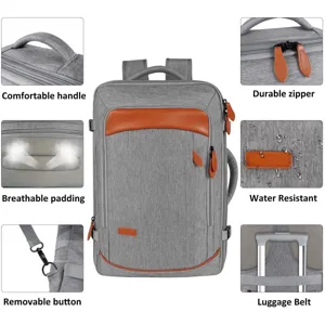 Wasserdicht Rucksack Mit Großer Kapazität Business Reisen Mit Packwürfeln USB Ladeanschluss 17 Zoll Laptopfach Nylon Daypack Für Herren Damen