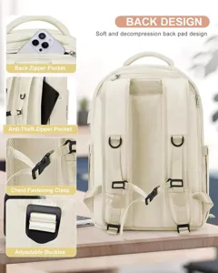 Detailansicht des Reiserucksacks mit atmungsaktivem Rückenpolster und sicheren Taschen.