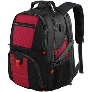 Vielseitiger Laptop Rucksack mit grossem Fassungsvermoegen und USB Anschluss fuer Reisen.