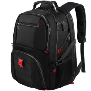 Großer Kapazität Computer Rucksack Wasserdicht Multifunktionaler Reise Tasche mit USB Ladeanschluss Oxford Gewebe Rucksack für Herren Damen
