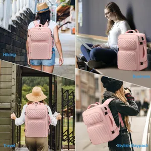 Rosa Damen Laptop Rucksack groesse Kapazitaet multifunktional Reise taeglich Freizeit Alltag