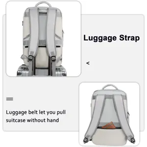 Reise-Laptop-Rucksack mit Gepäckgurt für Geschäftsreisen, 17-Zoll-Handgepäcktasche