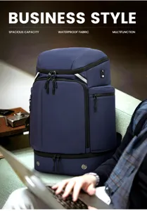 Multifunktionaler wasserdichter Business Reise Rucksack mit grossem Stauraum und Faechern.