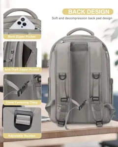 Reiserucksack Detailansicht mit ergonomischem Raddesign, atmungsaktiver Polsterung und Tasche.