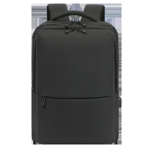 Wasserdichter schwarzer Business Laptop Rucksack für Damen und Herren, urbaner Pendlerbeutel.