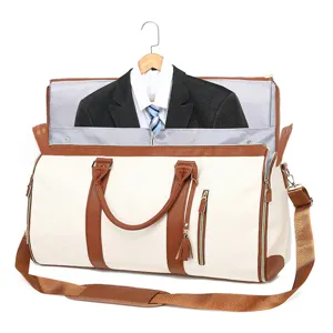 Reise-Kleidersack für Geschäftsreisen, große Kapazität Leder-Gepäcktasche Organizer.