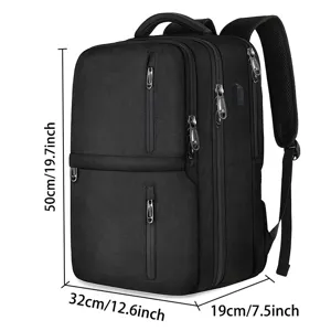 Wasserdichter Reise Laptop Rucksack mit USB Anschluss, langlebiger Business Rucksack Herren.